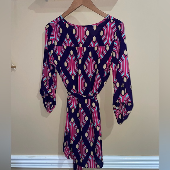 PEACH LOVE MULTICOLORED BELTED TUNIC - Picture 3 of 4